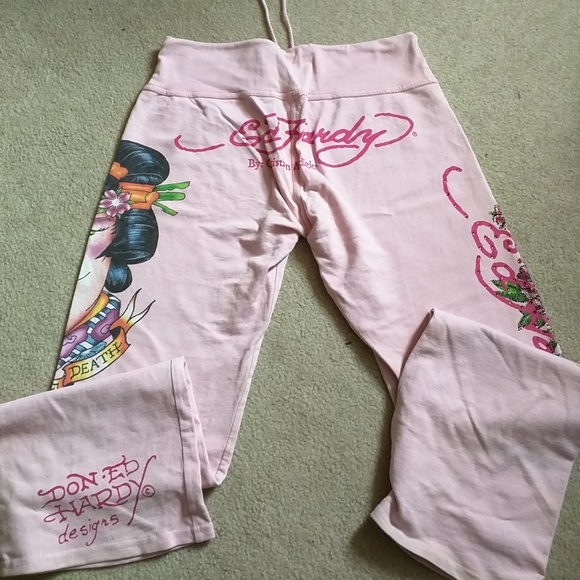 Vintage Ed Hardy Pink Sweatpants Lounge 